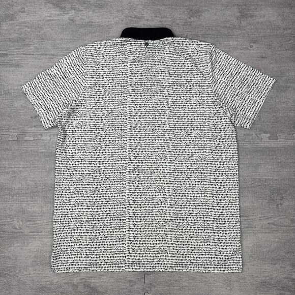 Greyson Shirt Men XL Navy Blue Golf Polo AOP Performance Scottsdale National EUC - Picture 8 of 12